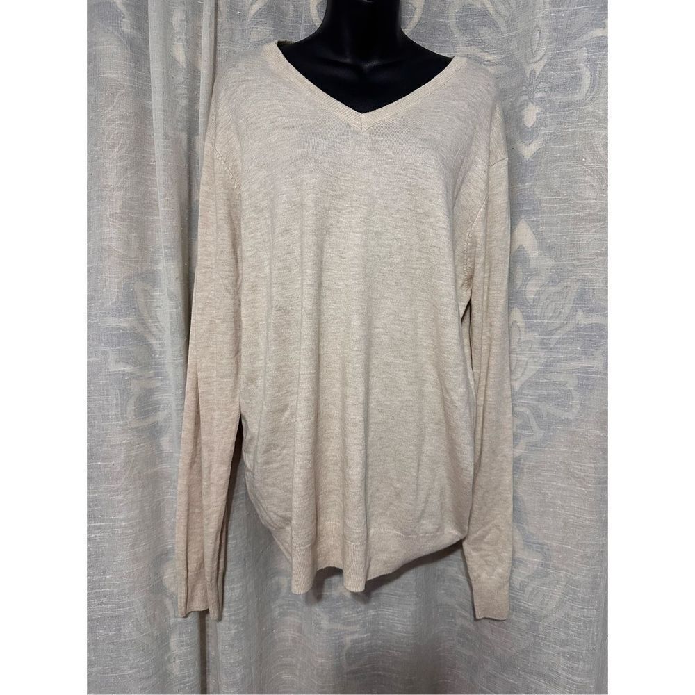 NEW WITH TAGS Hawker Rye STITCH FIX Men’s TAN Sweater Sz Large V-Neck Pullover v
